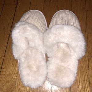 White Victoria’s Secret Slippers